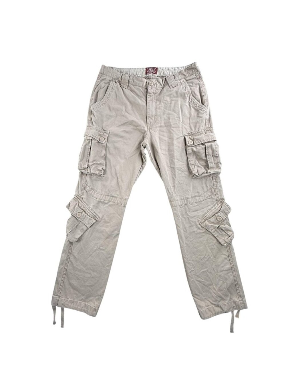 Matchstick Pants Men 36x32 Beige Relaxed Cargo Lined Canvas Workwear Utility Y2K